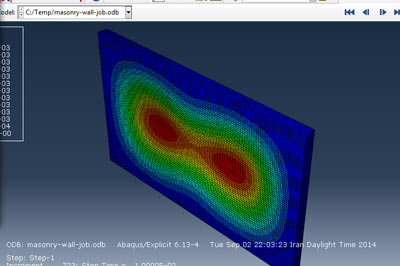 آموزش تحلیل اثر انفجار روی دیوار ساختمانی در اباکوس abaqus